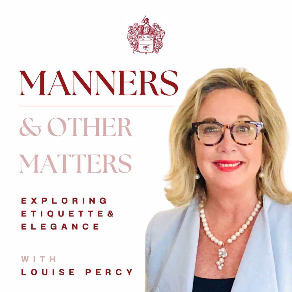 Louise Percy Podcast Cover Art: Manners and Other Matters