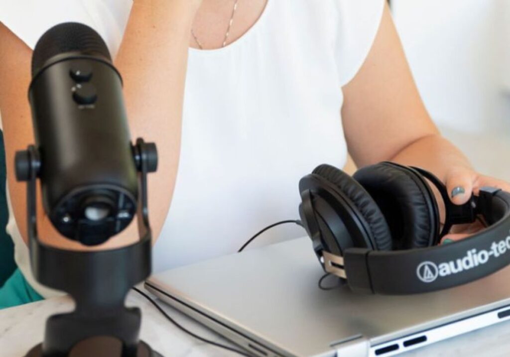 Microphone and headphones
